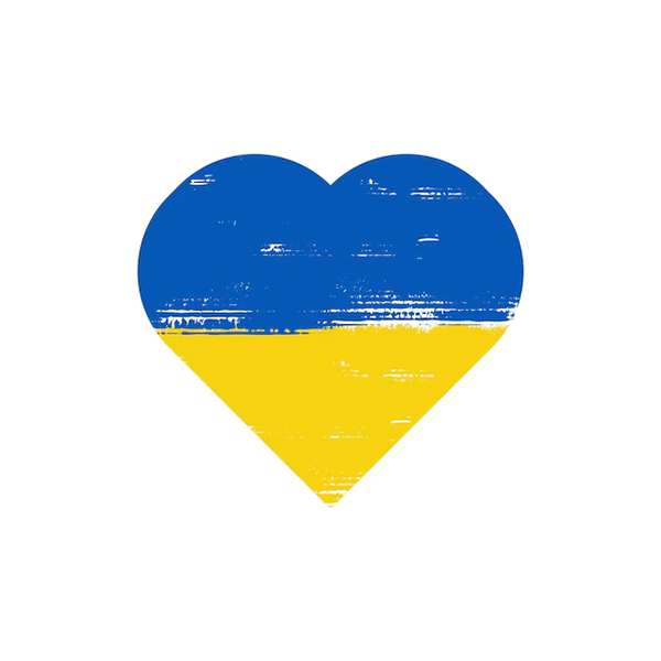 heart in ukrainian colors