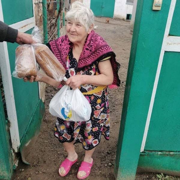 Elderlies in Ukraine receiving help from MHU